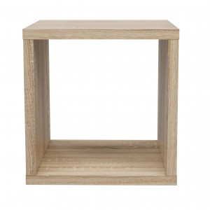 Etagère cube 1 casier décor chêne clair texturé - CLASSICO