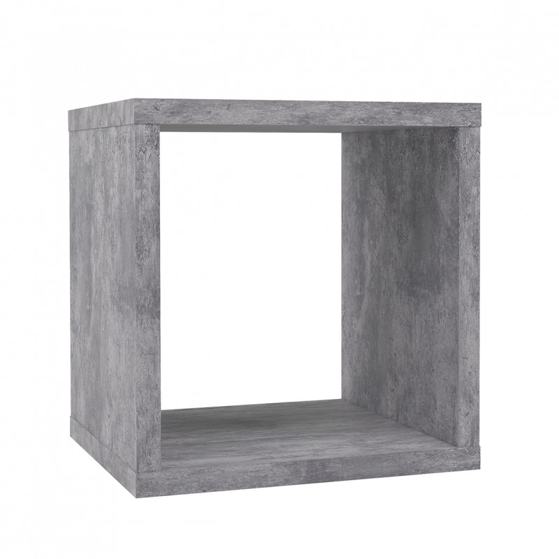 Etagère cube 1 casier décor béton gris - CLASSICO