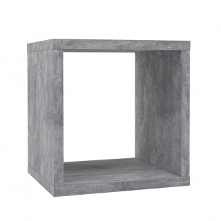 Etagère cube 1 casier décor béton gris - CLASSICO