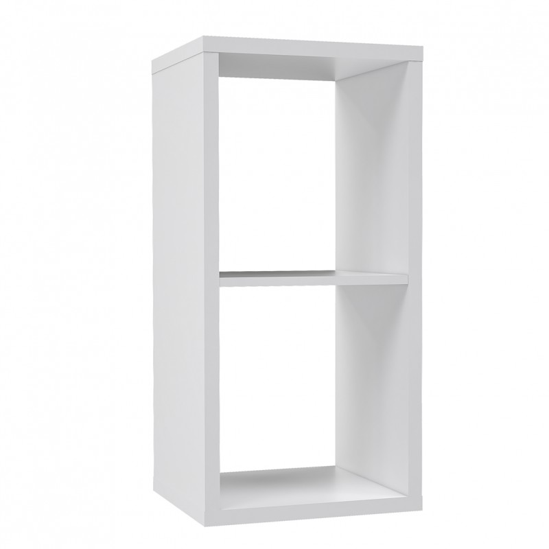 Etagère cube 2 casiers blanc mat - CLASSICO