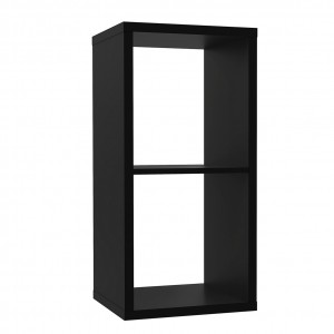 Etagère cube 2 casiers noir mat - CLASSICO