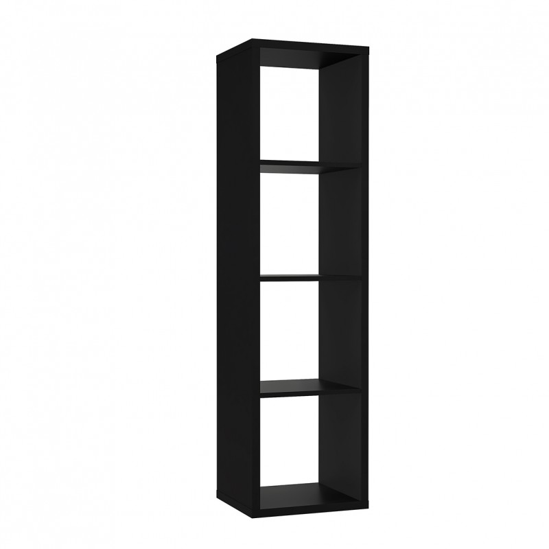 Etagère colonne 4 casiers noir mat H.142 cm - CLASSICO