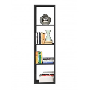 Etagère colonne 4 casiers noir mat H.142 cm - CLASSICO