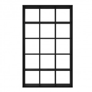 Etagère cube 15 casiers noir mat bibliothèque moderne - CLASSICO