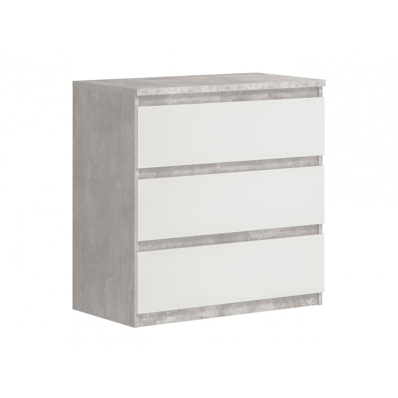 Bloc 3 tiroirs intérieurs largeur 52 cm DECOR GRIS