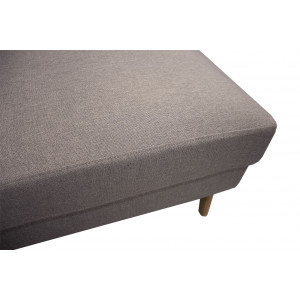 Canapé d'angle droit en tissu gris - GRIZZLY