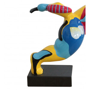 Statue femme avec motifs abstraits multicolores H41 cm - LADY DREAM