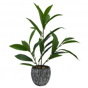 Plante artificielle avec pot et tiges fines Hauteur +/- 38 cm - PEI