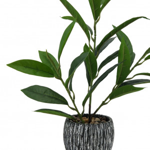 Plante artificielle avec pot et tiges fines Hauteur +/- 38 cm - PEI