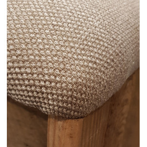 Tabouret trapèze oblique incliné assise souple bois - CHALET