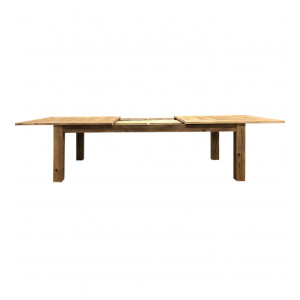 Table repas extensible 224 cm 12 convives bois pin recyclé - CHALET