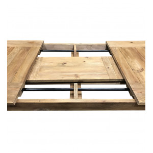 Table repas extensible 224 cm 12 convives bois pin recyclé - CHALET