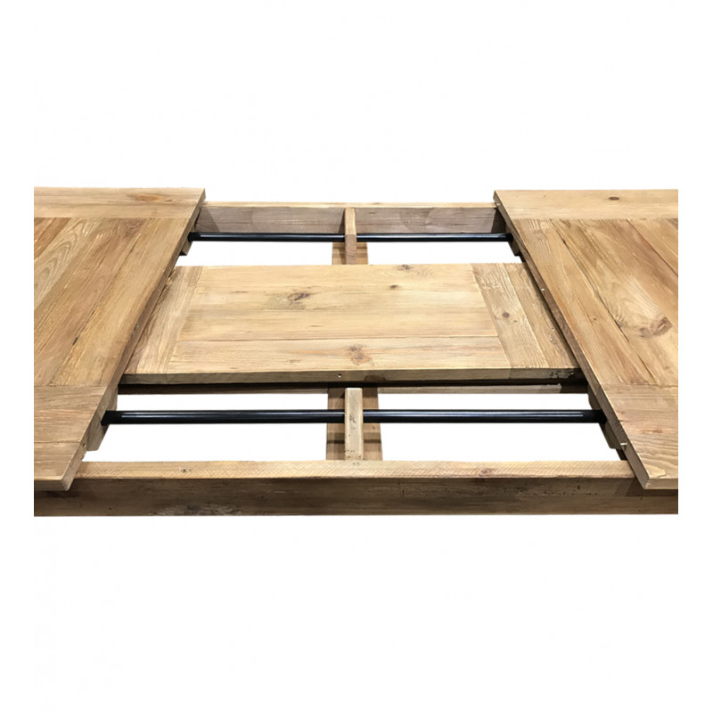 Table extensible 224 à 304 cm en bois de pin massif recyclé - CHALET