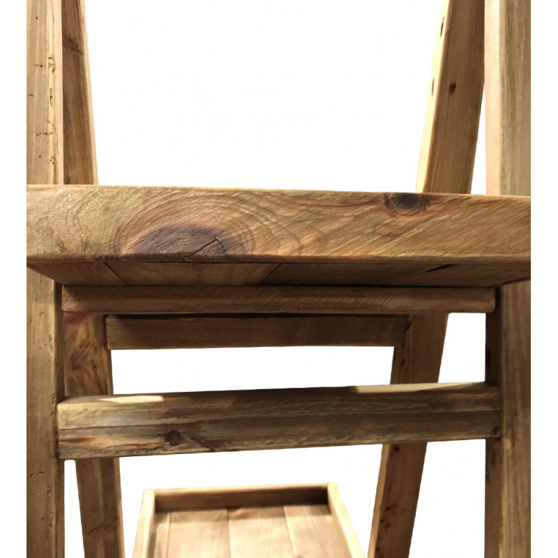 Etagère pyramide repliable décoration 4 niveaux pin recyclé - CHALET