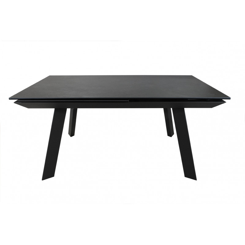 Table extensible 160 à 240 cm céramique gris pieds acier - DRAKKAR
