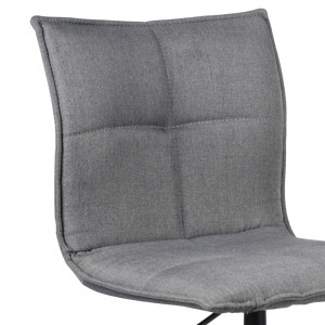 Chaise de bureau tissu gris anthracite matelassé assise réglable avec roulettes et structure en métal - AGENCY