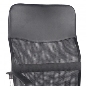 Fauteuil de bureau en mesh noir assise réglable dossier inclinable structure métal avec roulettes - SOFT