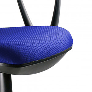 Fauteuil de bureau en mesh bleu assise réglable dossier inclinable avec roulettes et accoudoirs - DESK