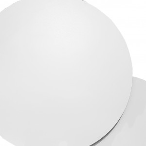 Table basse gigogne ronde en céramique blanc et piètement métal - OXY