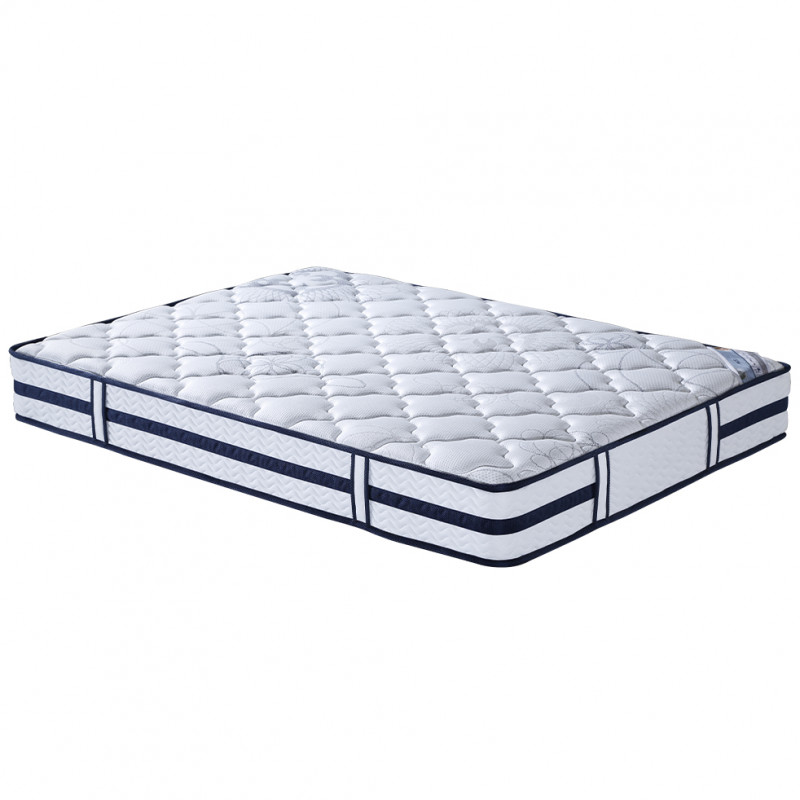 Matelas mi-ferme avec ressorts ensachés et coton bio 180 x 200 cm - MATHIS