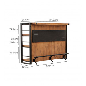 Bar métal et acacia - WORKSHOP