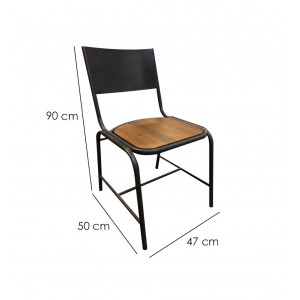 Lot de 2 chaises Design Industriel - WORKSHOP