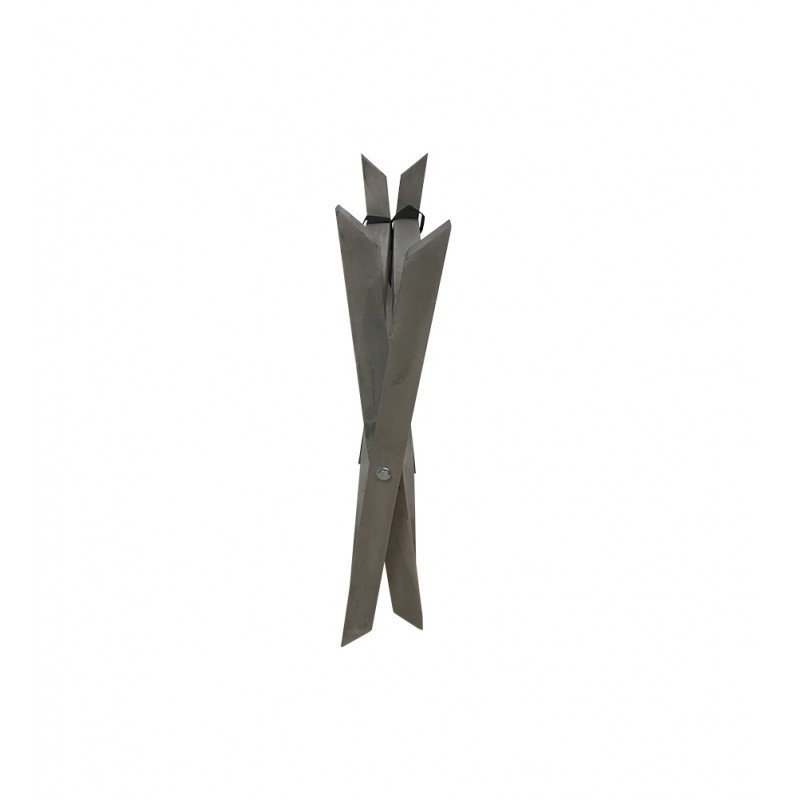 Lot de 2 plateaux sur pied repliable bois naturels gris noir - GEOKERTA 8833