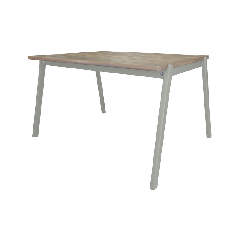 Petite table de jardin pour enfant en bois d'acacia et pieds inclinés vert clair - CHARLOTTE 3385