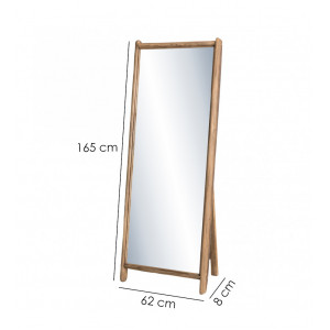Grand miroir 165 cm bois pin recyclé - CHALET