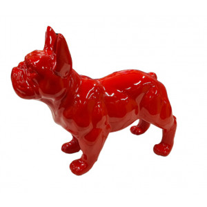 Statue en résine bulldog français rouge - GUNNER