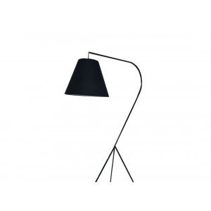 Lampadaire avec abat-jour noir et trépied original - moyen modèle - SHINE M