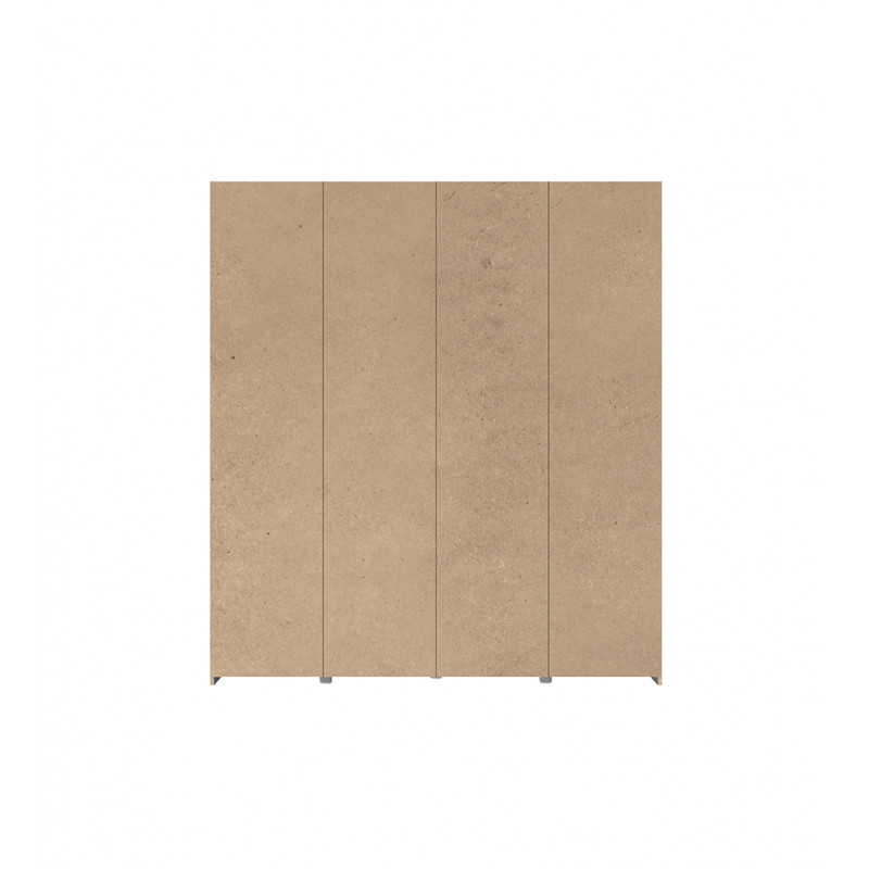 Armoire 2 portes coulissantes 5 tablettes gris foncé miroir - JEIK