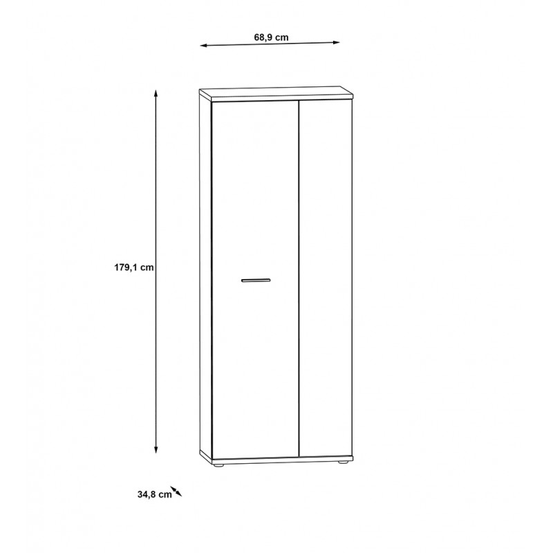Meuble à chaussure 2 portes bois blanc - CLASS