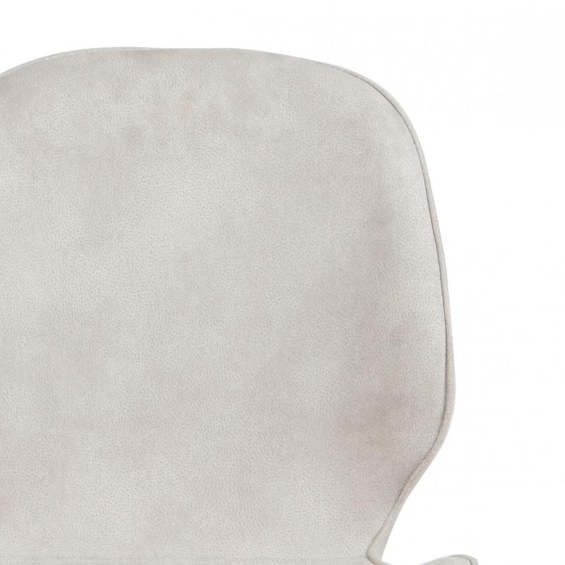 Lot de 2 chaises en suédine gris clair et pieds luge métal - PANAMA