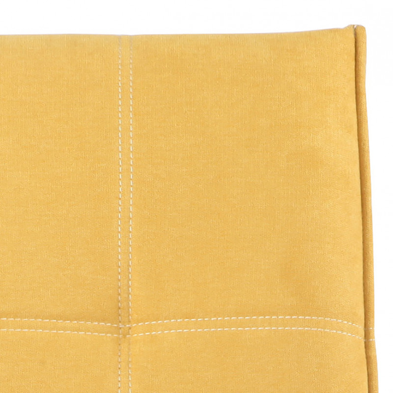 Lot de 2 chaises en tissu jaune avec piètement en métal - ARIA
