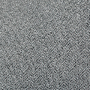 Banquette lit BZ 140x200 cm avec housse en tissu gris chiné matelas épaisseur 15 cm et 2 coussins déco - ANATOLE