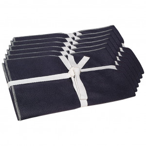 Lot de 6 sets de table en lin et coton gris 36 x 48 cm - CONSTELLA 9505