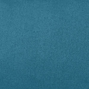 Banquette lit BZ 140x190 cm avec housse en tissu bleu canard matelas épaisseur 12 cm et 2 coussins déco - CYRIAC