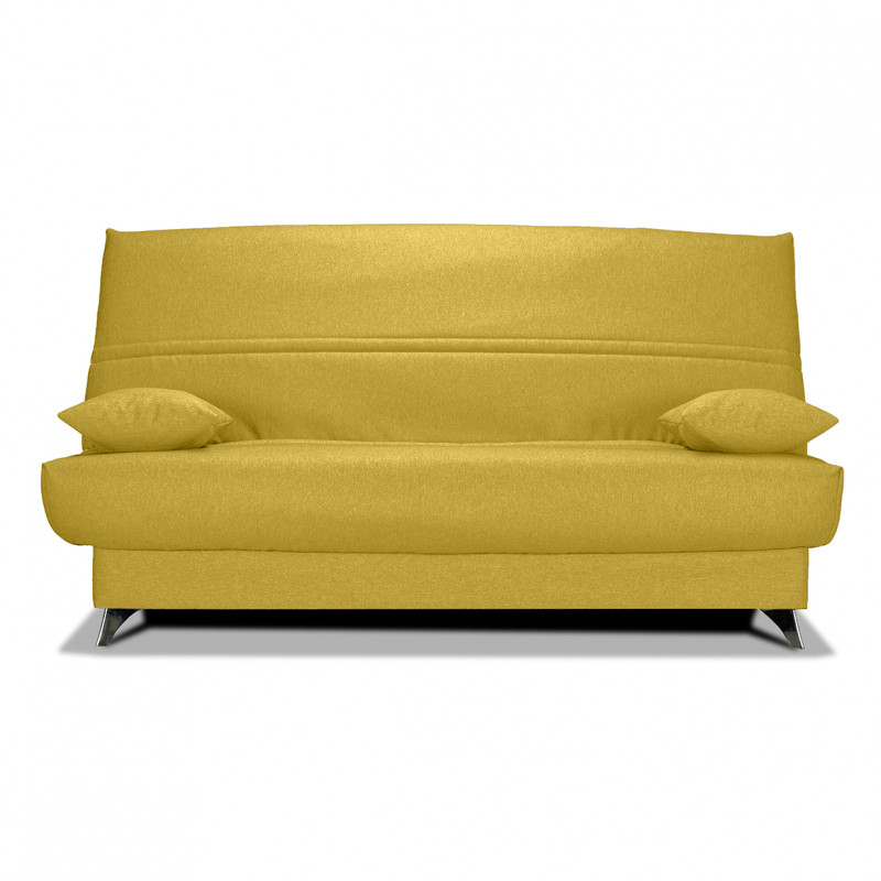 Clic clac 130x190 cm tissu jaune matelas Bultex® 14 cm - HAROLD