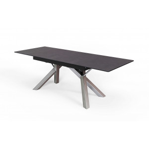 Table céramique extensible 180 à 220 cm rectangulaire piétement Acier - Roma