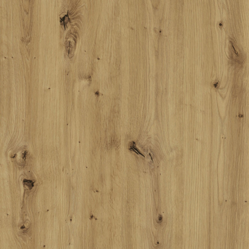 Table ronde extensible 110/155 cm decor bois - Pieds métal - VANESSA