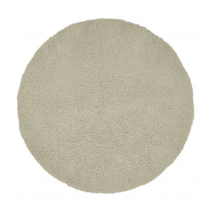 Tapis sherpa rond uni D 120 cm vert - NUAGE 3308