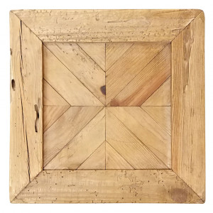 Décoration murale carrée en bois clair avec attache au dos – CHALET