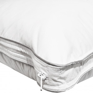 Lot de 2 oreillers à mémoire de forme en coton déhoussable avec duvet de canard 40 x 60 cm - PLUMA