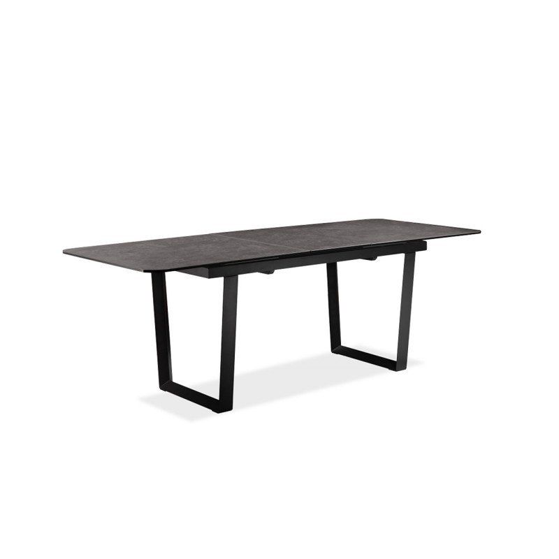 Table extensible 176/216 cm plateau céramique gris anthracite - VERONA