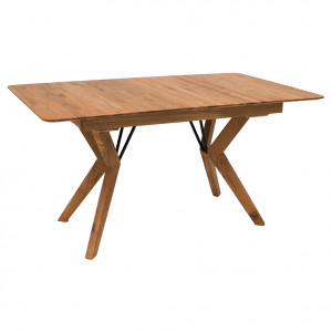 Table extensible avec plateau et piètement en chêne massif 90 x 200 cm - GRONE