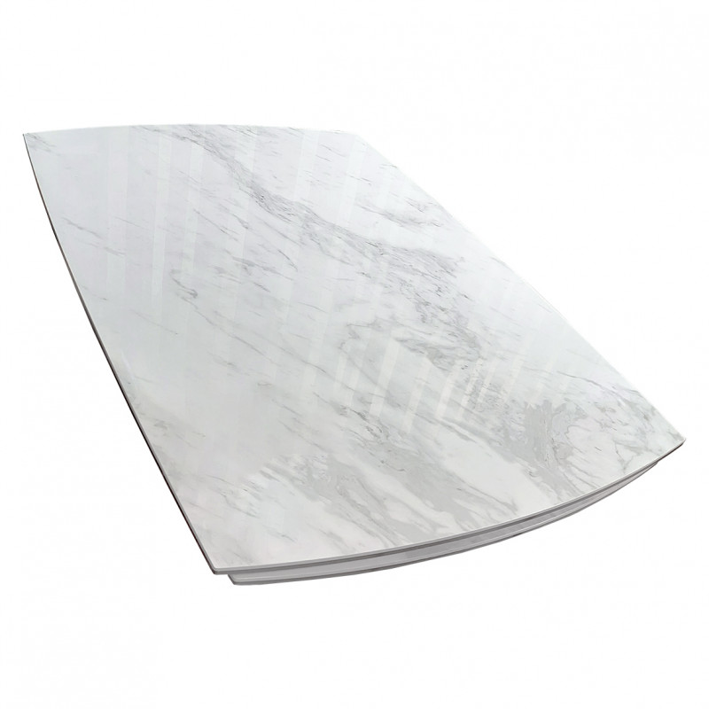 Table extensible 120 à 179 cm céramique blanc marbré - FLORIDA