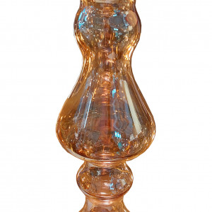 Lampe à poser en verre fumé transparent fine – design vintage industriel  – PETROL 02