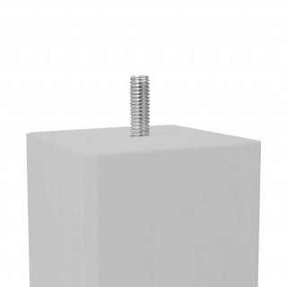 Lot de 4 pieds de meuble gris 15x6 carré bois de hêtre - PIEDS DE LIT