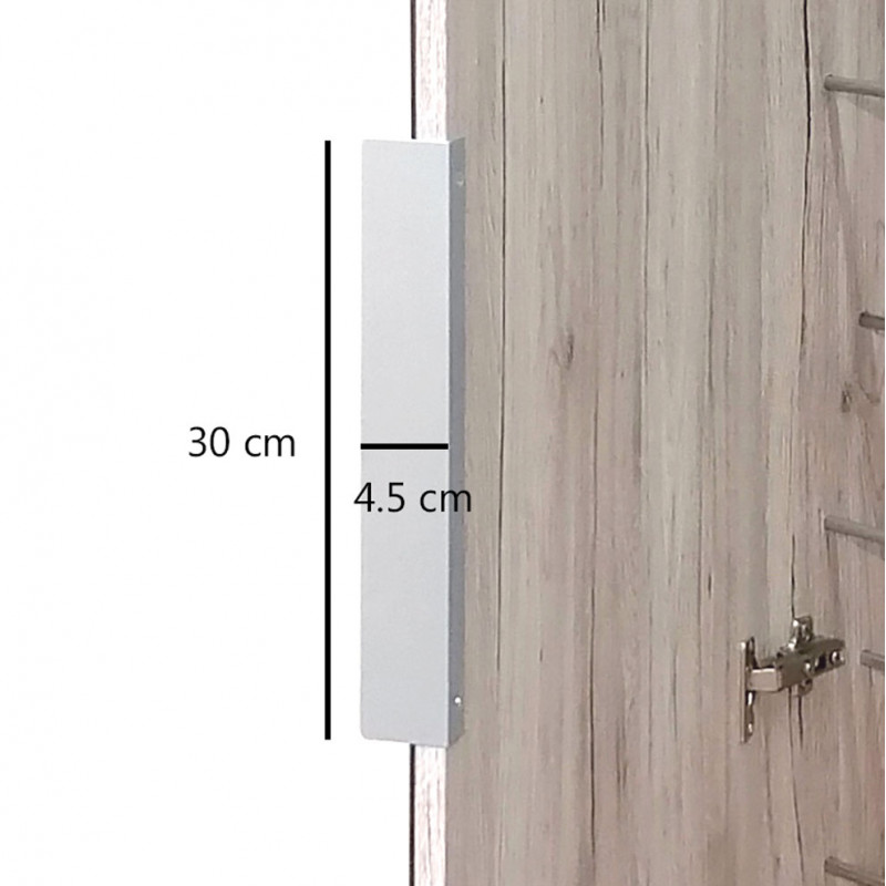 Meuble à chaussures avec miroir pour 12 paires décor chêne - DINO
